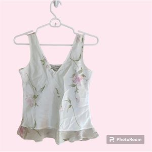 ⚪️SENSATIONS: Women’s size S, floral sleeveless sleeping tank, preowned⚪️
